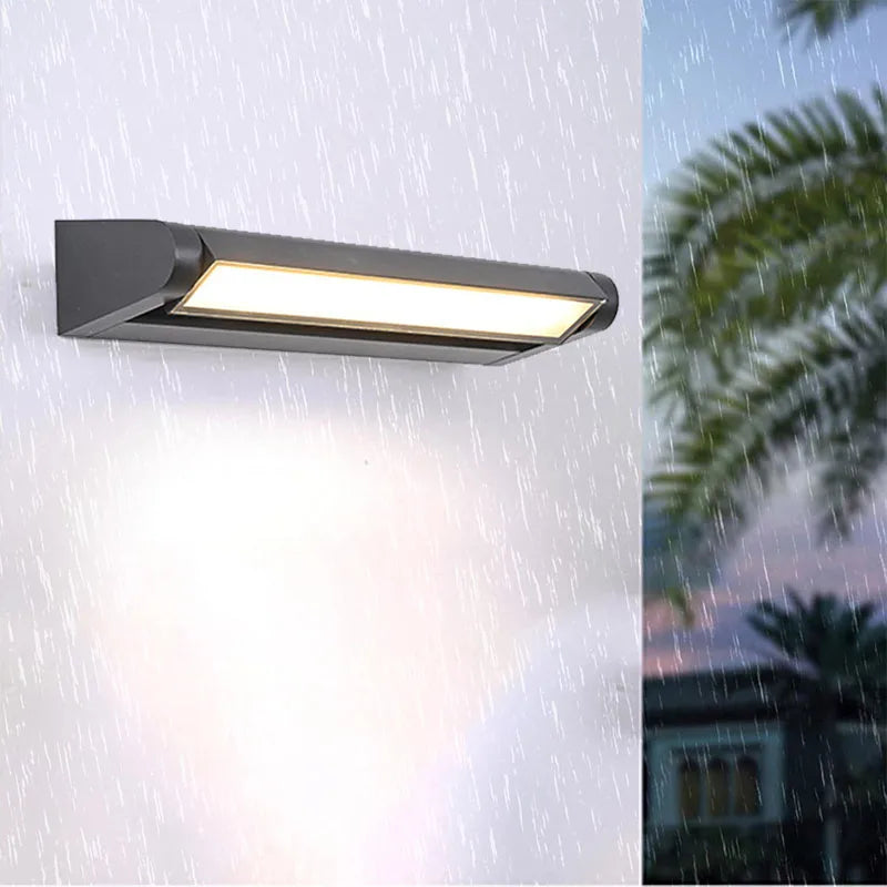 Aplique de pared LED para exterior, ángulo ajustable 350°, lámpara de pared impermeable de aluminio para jardín, porche, balcón, decoración del hogar, iluminación
