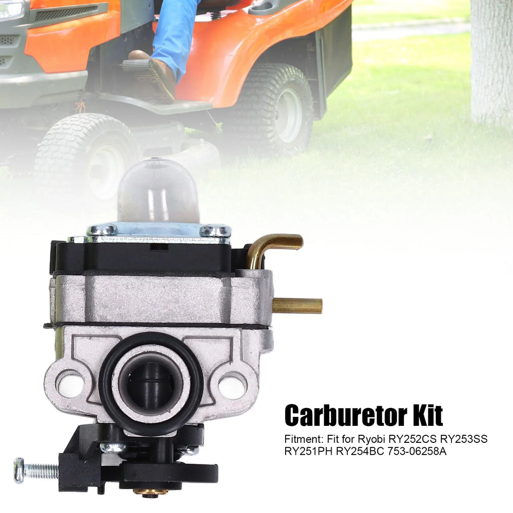 Carburetor Kit Carburetor Kit Garden Lawn Mower Carburetor for Ryobi RY252CS RY253SS RY251PH RY254BC 753‑06258A Carburetor Set