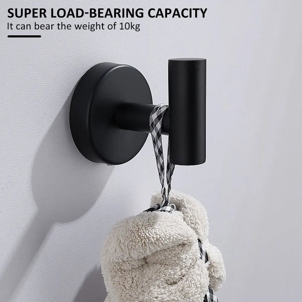 2 unidades de ganchos pulidos para toallas de baño, perchero de acero inoxidable con tornillos, soporte para toallas, gancho para colgar para cocina de hotel