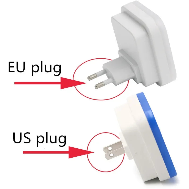 Luz de noche LED con sensor inalámbrico, enchufe europeo/estadounidense, mini lámpara de iluminación cuadrada para bebés, niños, sala de estar, dormitorio, pasillo, luces de noche