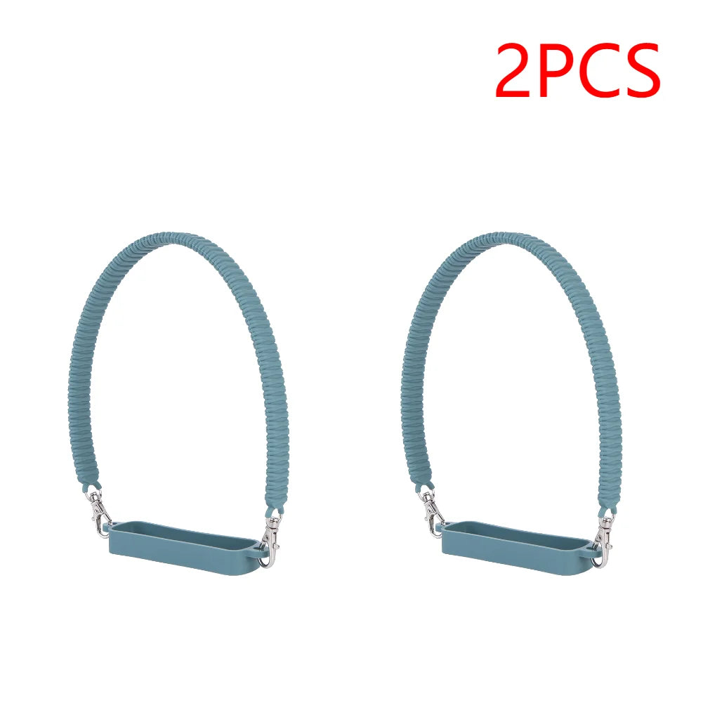 Mango de silicona suave para botella de agua, soporte portátil de silicona para botella térmica con correa, accesorios para vaso Stanley