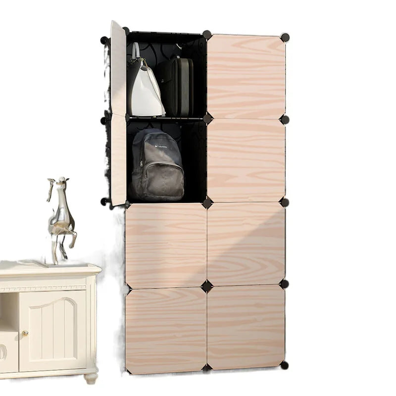 Armario de tela portátil de fácil montaje, organizador de ropa, armario de almacenamiento para dormitorio de alquiler, muebles ligeros y duraderos