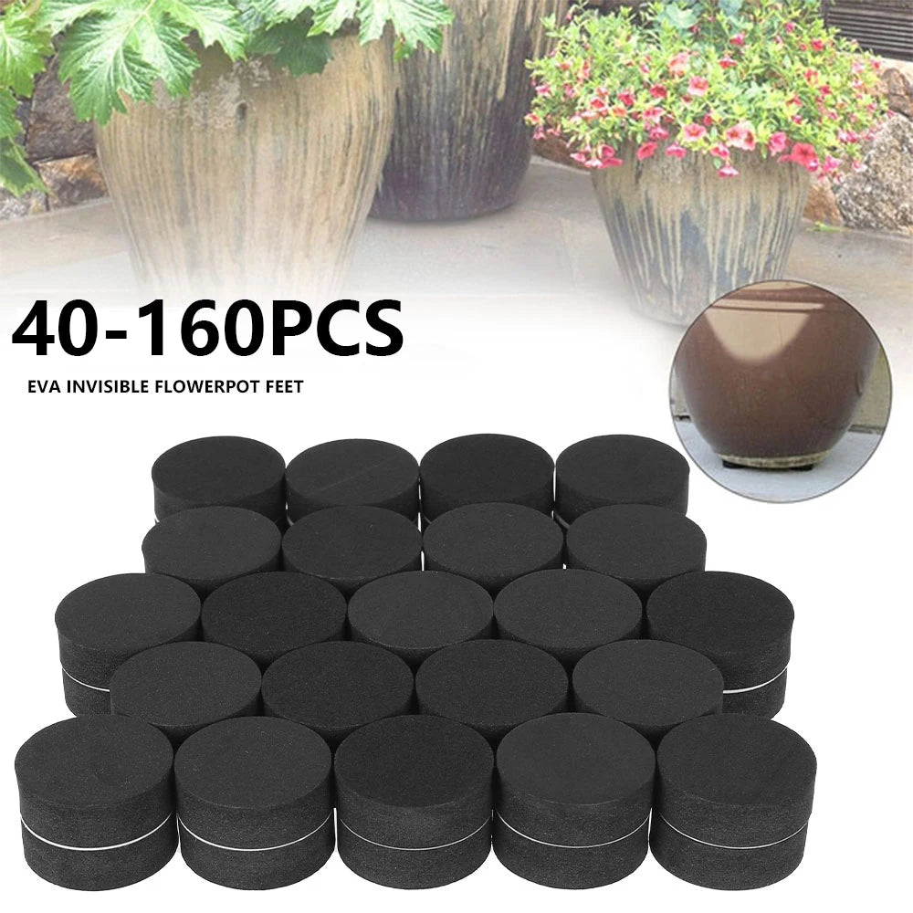 40/160 piezas patas para macetas redondas de EVA, elevadores invisibles para macetas, kit autoadhesivo antideslizante, elevadores para macetas, accesorios de jardinería
