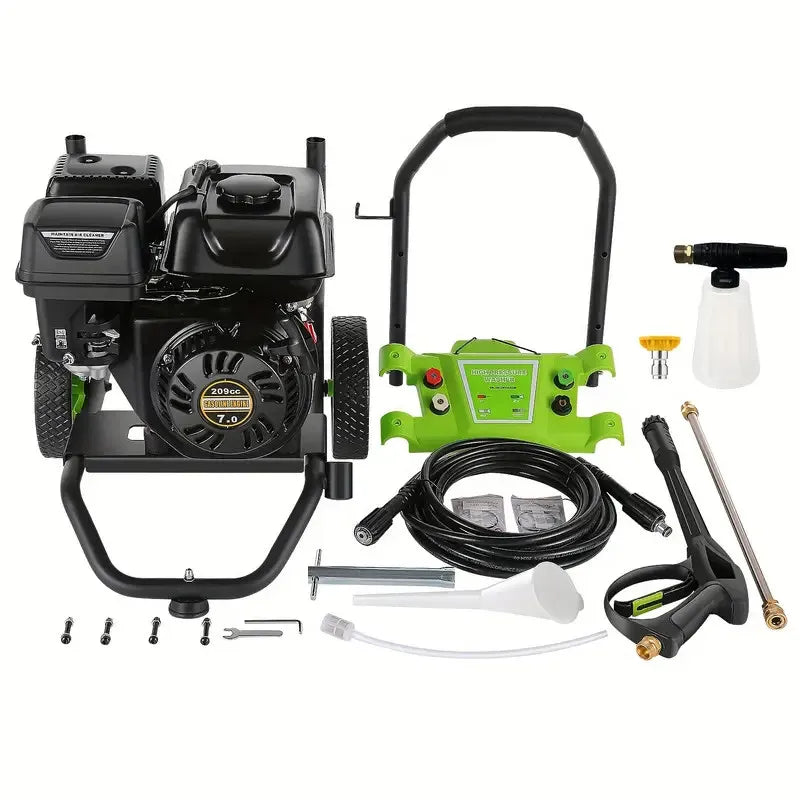 Hidrolavadora de gasolina de 4200PSI, 4.0GPM, 209CC con manguera de 25ft y 4 boquillas