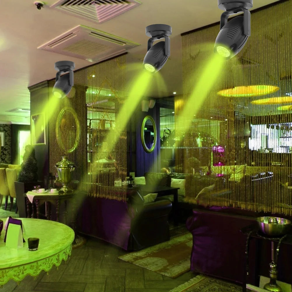 Luz LED Disco DJ Colorida Tipo Par Foco Proyector RGB Escenario Fiesta Bar KTV Lámpara de Efecto Decoración Navideña Foco de 360 Grados