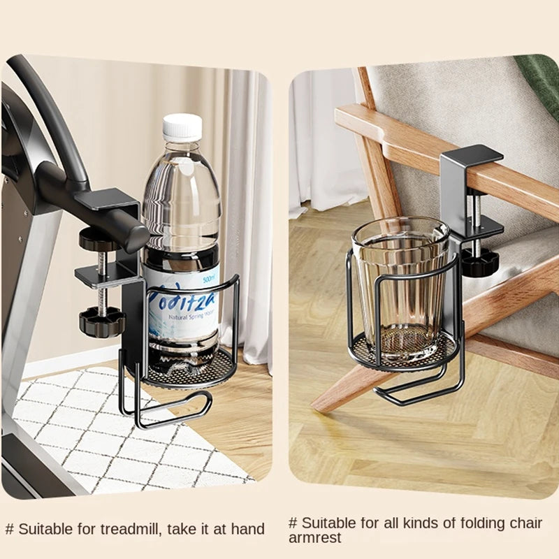Soporte para tazas de escritorio 2 en 1 con colgador de auriculares, soporte antivuelco para tazas, gancho giratorio de 360° apto para tazas de café