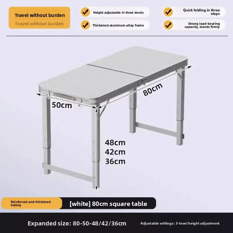 Mesa plegable para puesto, mesa de trabajo portátil plegable para exteriores, mesa y sillas plegables para picnic o mercado nocturno