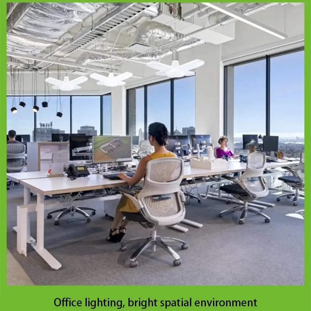 Bombilla LED con forma de abanico E27 Lámpara LED plegable 220V 110V 40 LED Bombillas para lámpara de techo del hogar Almacén Garaje Luz Blanca Cálida