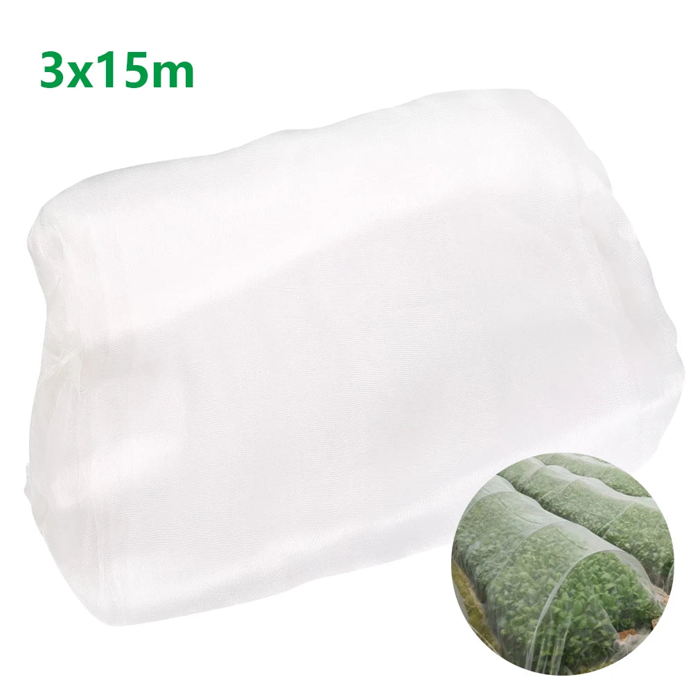 Red protectora de insectos para jardín, para plantas, verduras, frutas, flores, invernadero, control de plagas, antipájaros, 60 mallas