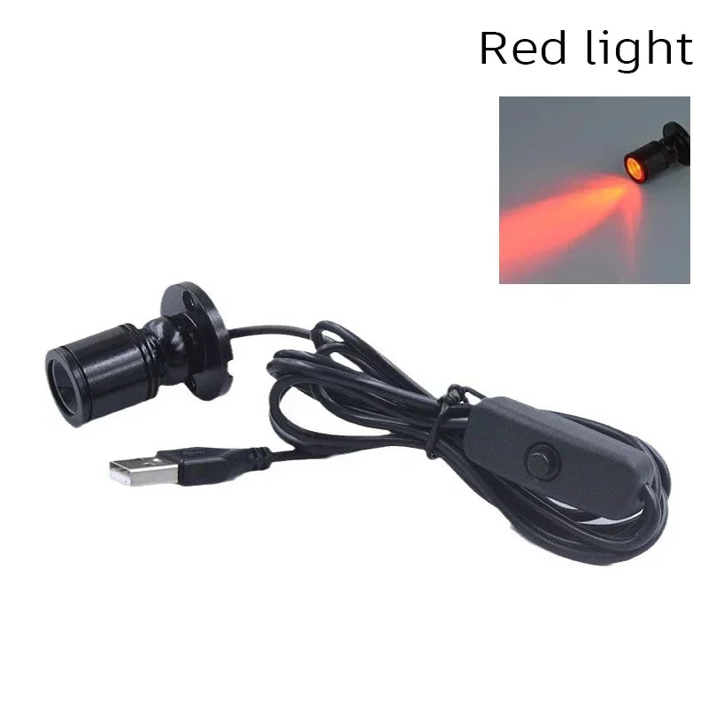 Foco LED USB 5V 1W 3W Montado en Superficie Gabinete Vitrina Mostrador Lámpara Joyería Ángulo Giratorio Techo Mini Foco Empotrable