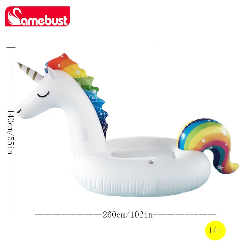 Camebust Hinchable Flotante Piscina Flotadores Unicornio Jinete Animal Flotadores Piscina Tumbona de Agua Decoración de Fiesta