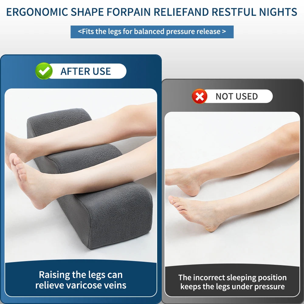 Almohadas de Piernas, Cojín de Piernas para Aliviar el Dolor de Cintura, Elevador de Piernas para Dormir para Cama, Sofá, Sillones Reclinables, Parte inferior antideslizante y dos bandas fijas
