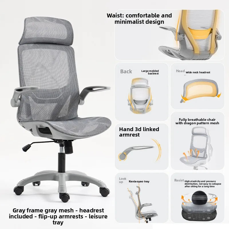 Silla ergonómica multifuncional, silla de conferencia para ordenador, silla de escritorio, aprendizaje, respaldo, silla para juegos
