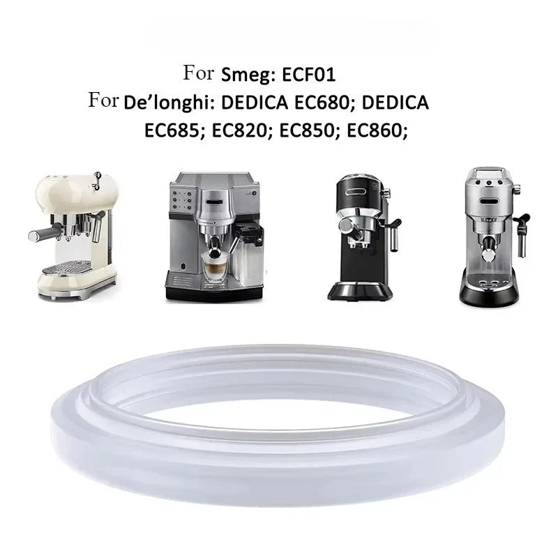 Junta de cabezal de preparación de silicona JUSTINLAU para cafetera, anillos de sellado, pieza de sellado profesional para DeLonghi EC685/EC680/EC850/860