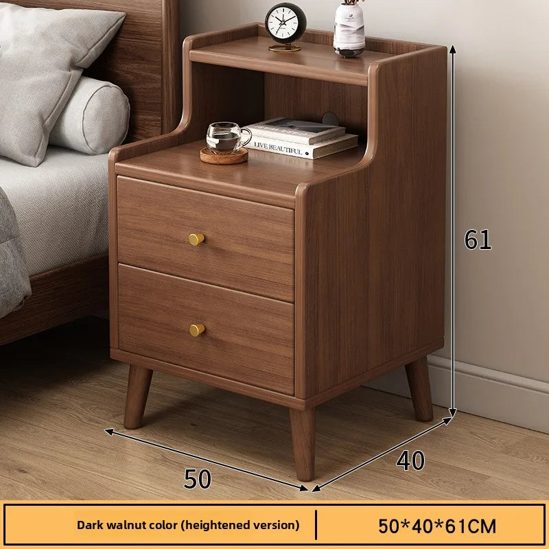 Muebles de hogar Mesita de noche Pequeña mesita de noche con almacenamiento Estrecho mueble de dormitorio Mesita de noche