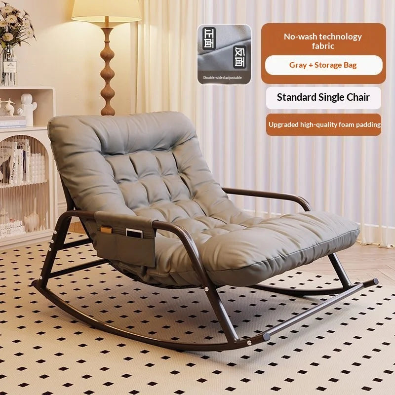 Mecedora reclinable individual para adultos, sillón reclinable cómodo para salón, patio, silla luna doble, muebles para el hogar