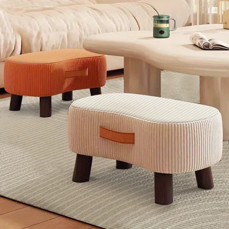 Taburete sencillo para cambiarse los zapatos, sofá de sala de estar, taburete con pedal, otomana de café, muebles nórdicos para el hogar, banco de zapatos, comedor