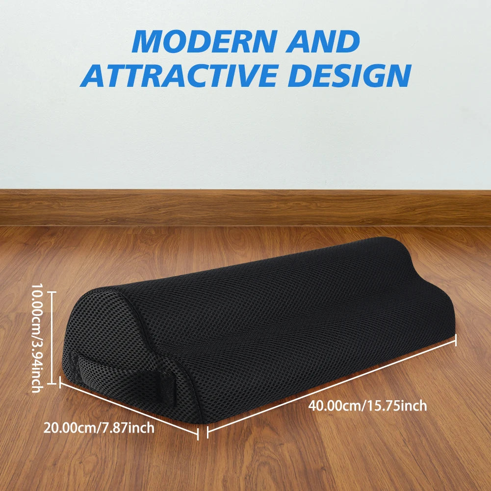 Taburete de oficina de espuma viscoelástica y reposapiés bajo el escritorio, almohada elevadora de piernas para juegos y oficina en casa