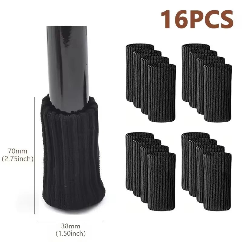 16 protectores de suelo para patas de silla, de punto, antideslizantes, silenciosos y gruesos, para muebles y mesas