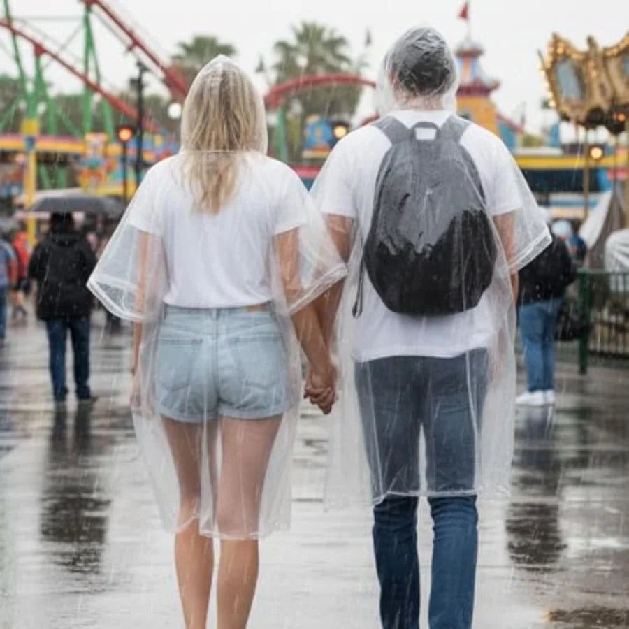 Ponchos de lluvia desechables APEXUP para adultos 5 unidades/10 unidades/50 unidades, poncho de lluvia de emergencia para camping, senderismo, viajes