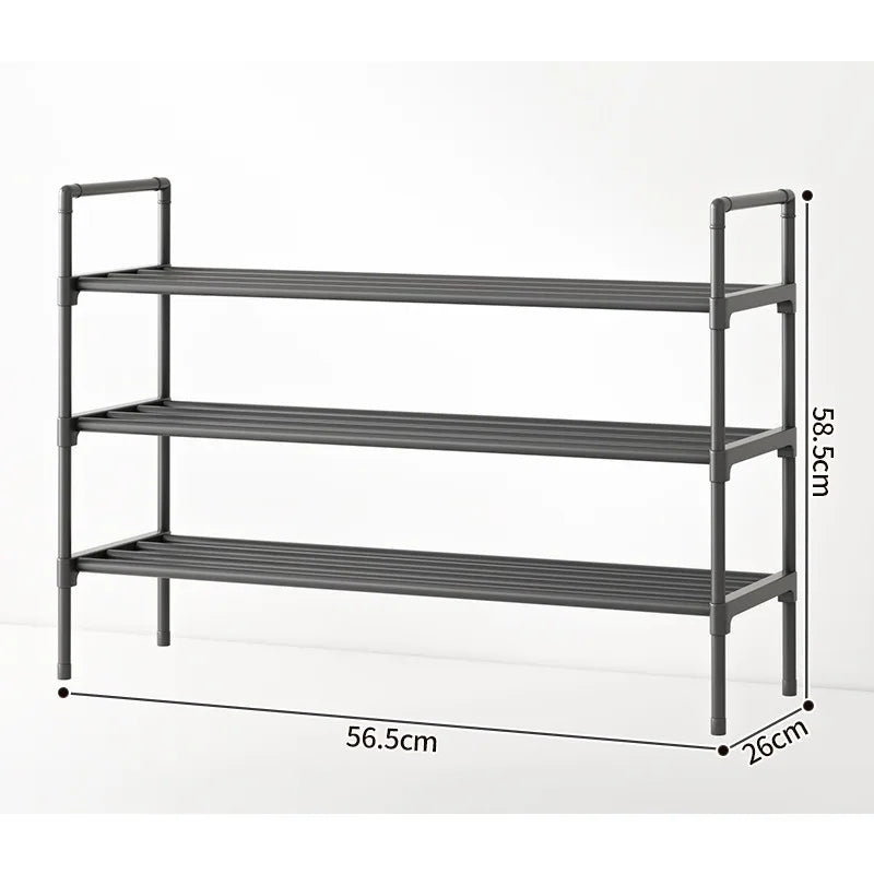 Zapatero sencillo doméstico multifuncional de varios pisos para puerta, estante de almacenamiento para interiores y exteriores, estante de almacenamiento para dormitorio de estudiantes.