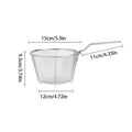 Cesta coladora para freír patatas fritas de acero inoxidable, cesta redonda para freír, malla de alambre con asa, colador de alambre