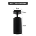 Foco de Techo LED Giratorio 360° Montado en Superficie, Blanco Negro Oro Cobre, 6W GU10 Reemplazable, Luz Puntual de Pared