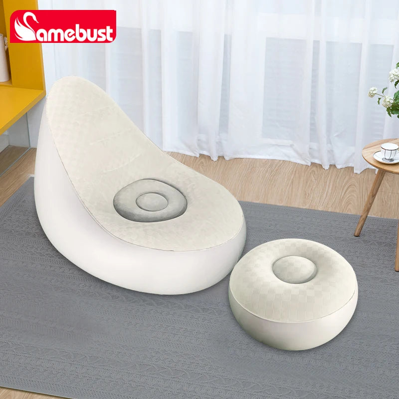 Camebust Foldable Air Bed Inflatable Lazy Sofa Mattress for Home and Outdoor Use Portable Air Mattress Camping Sleeping Mat