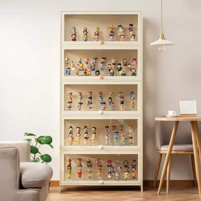 Figura Lego Vitrina Estante Hogar Crema Viento A prueba de polvo Acrílico Transparente Modelo Juguete Caja Ciega Vitrina