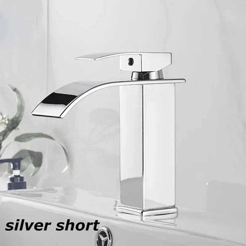 Accesorios de Baño Hogar Grifo Monomando de Cascada para Lavabo de Cocina y Baño, Agua Fría y Caliente, con Diseño de Dragón