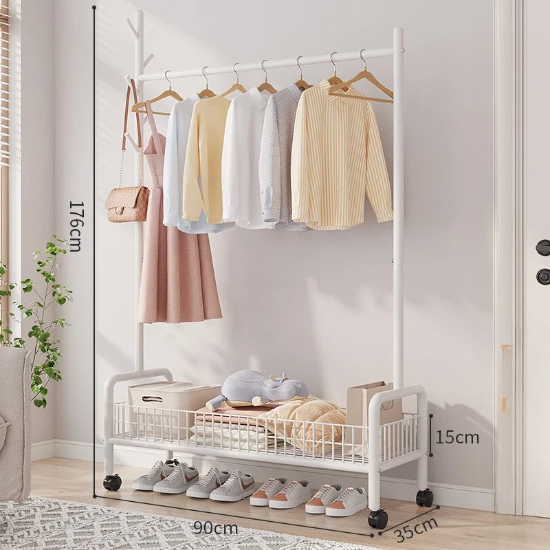 Perchero de pie plegable, perchero de ropa, perchero de suelo, organizador portátil plegable para dormitorio, balcón, entrada, pasillo