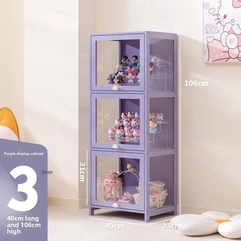 Caja de almacenamiento de figuras, estante de exhibición, caja de almacenamiento a prueba de polvo para bloques de construcción, vitrina para muñecas y figuras
