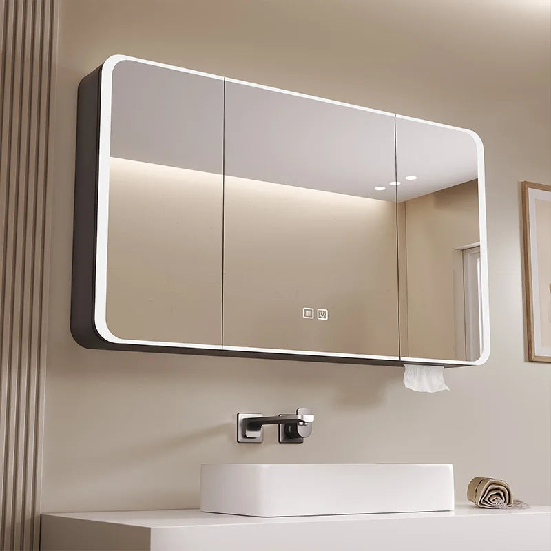 Espejo de baño LED antivaho, sensor táctil, regulable, montado en la pared, espejo de cuerpo entero, espejo de mesa, tocador de maquillaje, muebles, belleza para el hogar