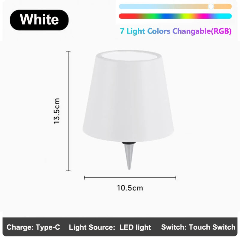 Wine Bottle LED Wireless Table Lamp 2000mAh 7 Colors Dimmable RGB USB Rechargeable Dining Table Lights Beverage Lamp Top touch