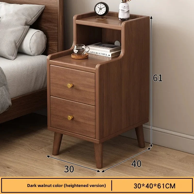 Muebles de hogar Mesita de noche Pequeña mesita de noche con almacenamiento Estrecho mueble de dormitorio Mesita de noche