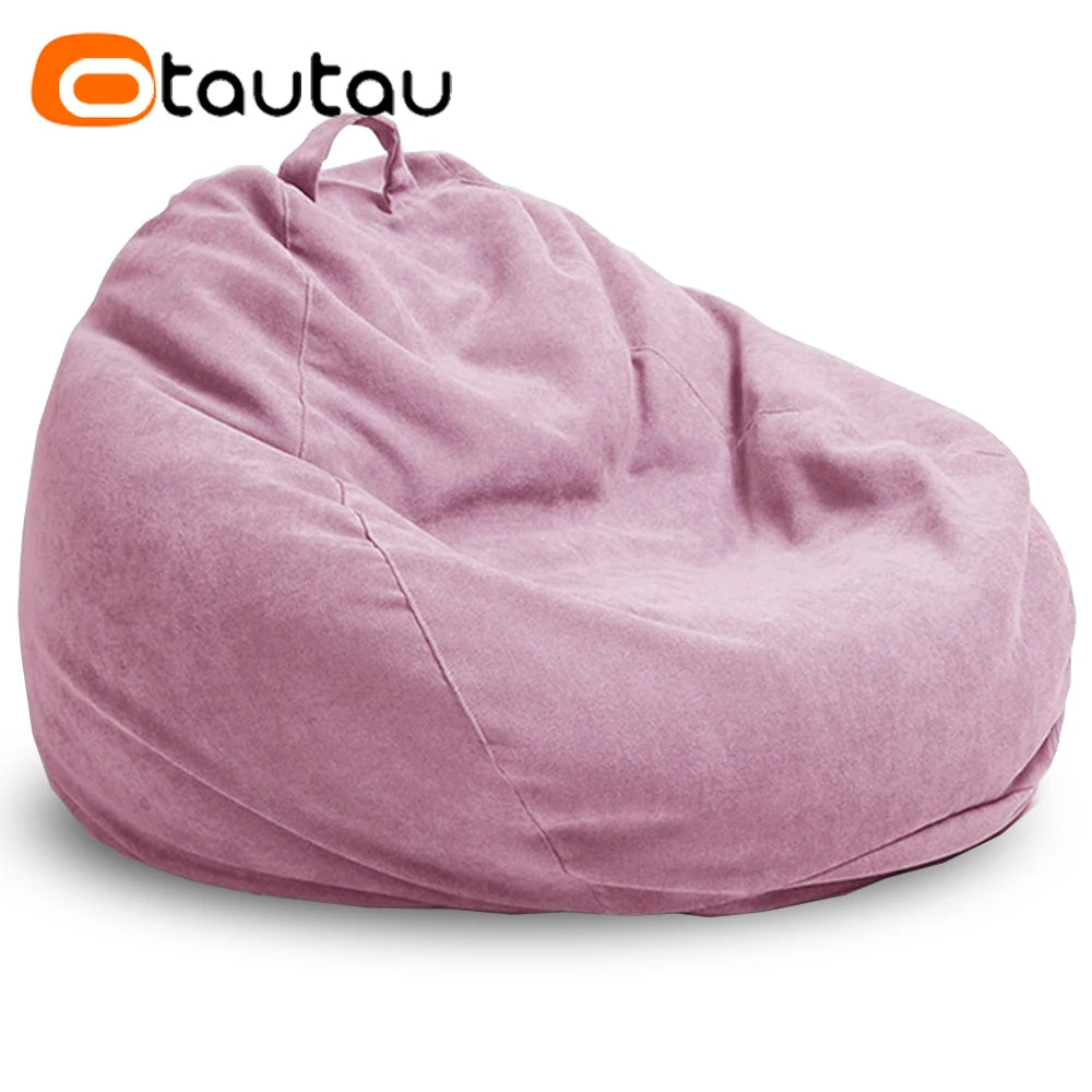 OTAUTAU Funda Gruesa Impermeable de Algodón para Puf Sin Relleno Silla Puf de Exterior Puf Sofá Tumbona Reclinable Sac DD023