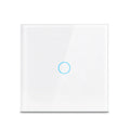 Interruptores de pared con panel LED de alimentación de AC100-240V con interruptor táctil, de cristal templado en blanco o negro, 1/2/3 grupos, interruptor.