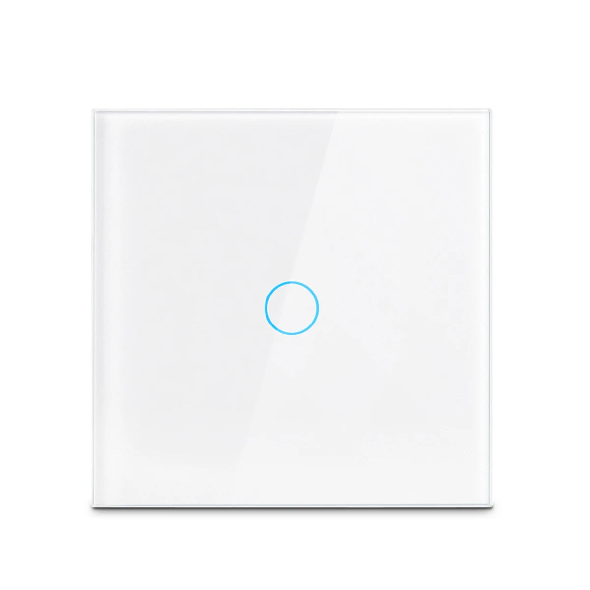 Interruptores de pared con panel LED de alimentación de AC100-240V con interruptor táctil, de cristal templado en blanco o negro, 1/2/3 grupos, interruptor.