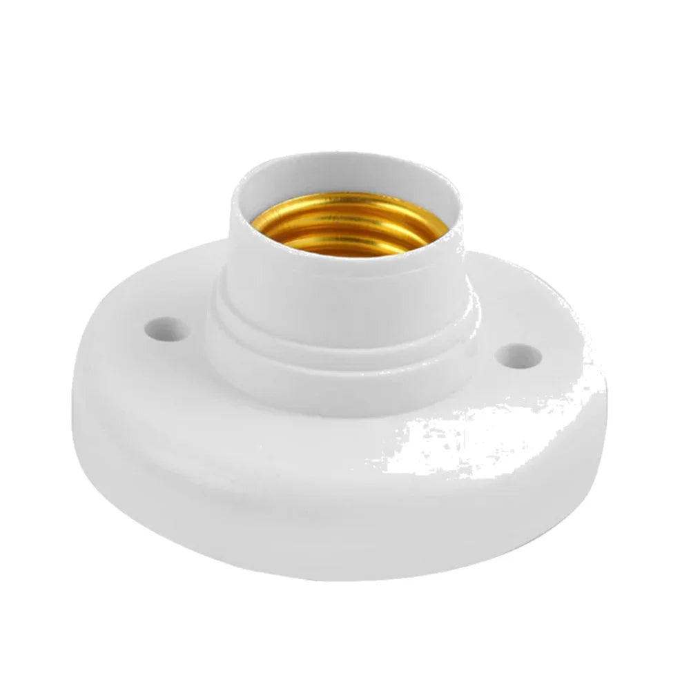 Portalámparas E27 con rosca, casquillo blanco, luz de techo, portalámparas multifuncional, base de fijación para bombilla, soporte para bombilla.