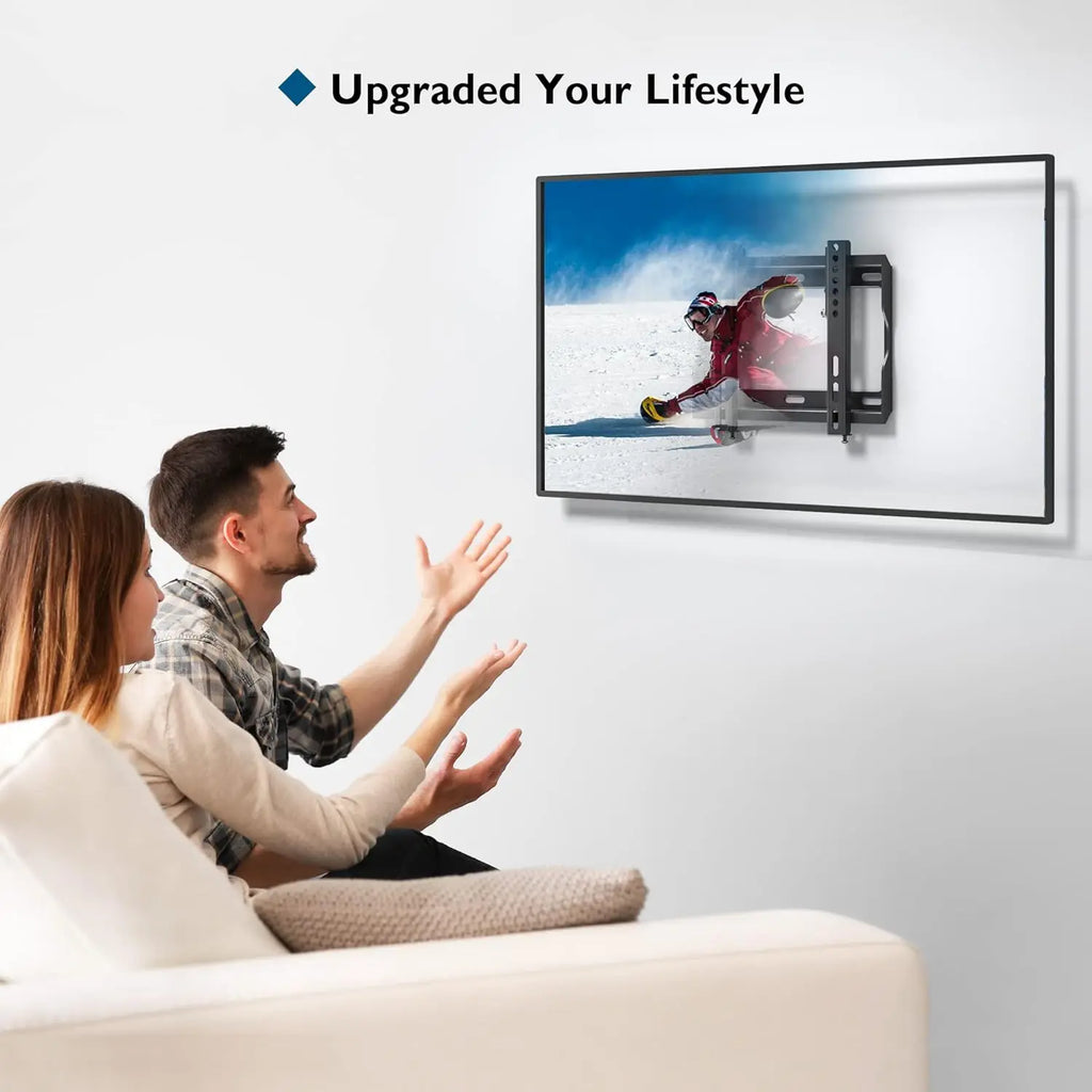 Soporte universal para TV BEISHI, montaje de pared fijo de perfil bajo para la mayoría de televisores planos/curvos de 40"-85" con VESA máximo de 600X500mm y hasta 70kg