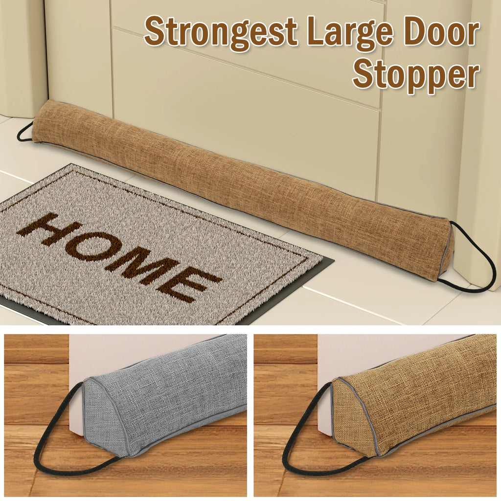 1/2Pcs Under Door Draft Stopper 92cm Heavy Triangular Duty Door Draft Blocker with Hanging Loops for Under Door Noise Blocker