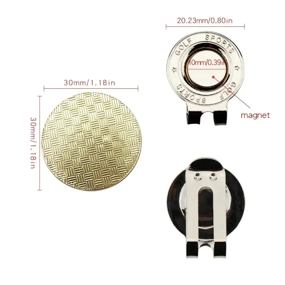 Marca de bola de golf con marcador magnético para sombrero de golf con clip de flor blanca con mapa de EE. UU. Ayudas de entrenamiento para niños y niñas, regalo para golfistas