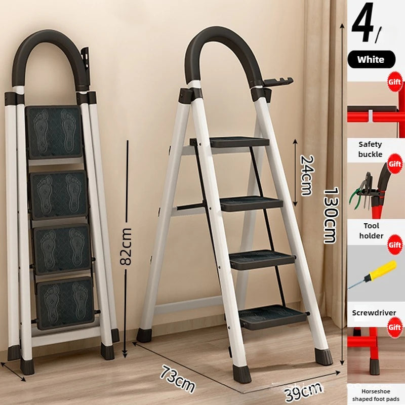 Ladder, zigzag ladder, folding ladder, three four five six step ladder, thickened carbon steel engineering ladder