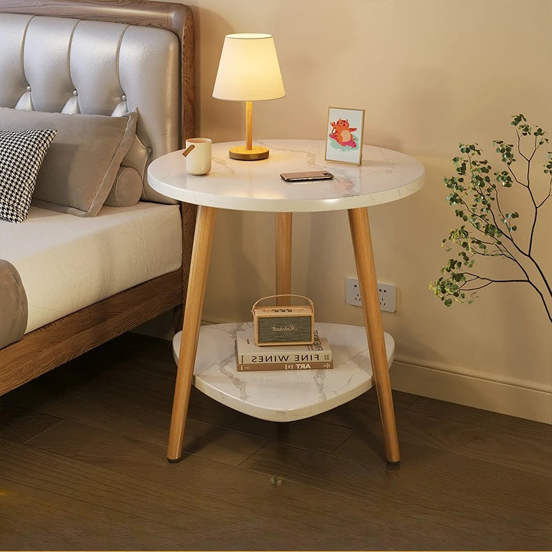Mesita de noche de venta caliente Gabinete Mesitas de noche de lujo modernas de madera Mesa auxiliar grande para dormitorio