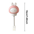 USB Luz de noche LED con control de voz, linda lámpara de noche de dibujos animados de oso, gatito con control remoto para decoración de dormitorio de bebé, lámpara de mesita de noche