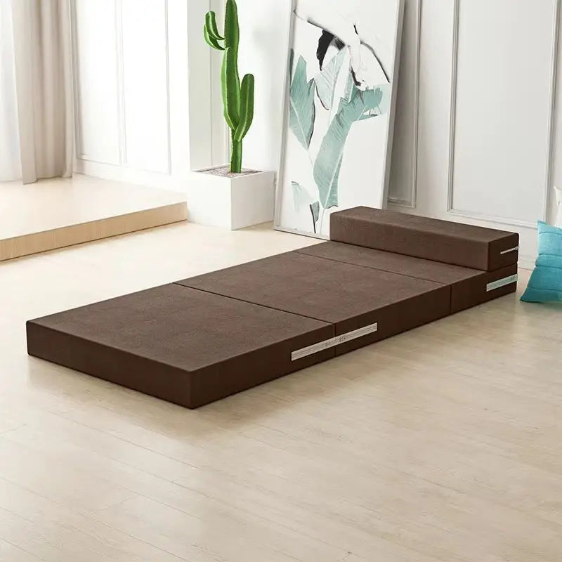Colchón plegable para el suelo, esterilla portátil para siestas, colchoneta de viaje para sofá, colchoneta de espuma viscoelástica, esterilla portátil para dormir para la hora del almuerzo y viajes