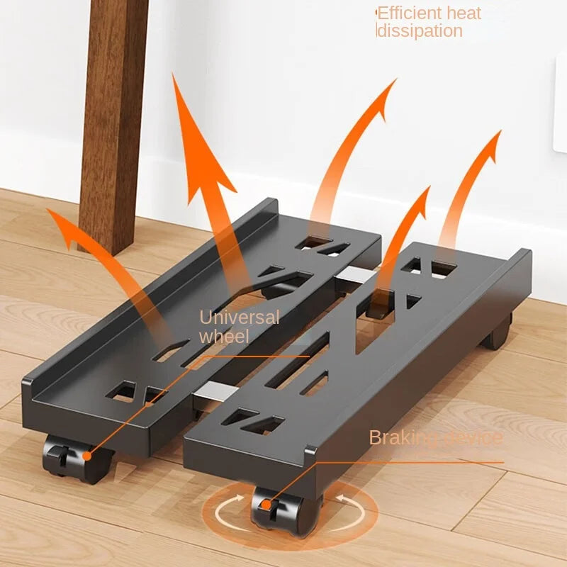 Soporte Móvil Ajustable para Torre de PC con Ruedas, Soporte para CPU debajo del Escritorio, Soporte Estable Ajustable para Host de Computadora para Oficina en Casa