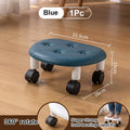 Taburete Universal con Ruedas para el Hogar, Asiento de Taburete Bajo con Ruedas para Niños, Taburete Multifuncional, Taburete Redondo