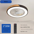 Ventilador de techo nórdico de madera con luz, ventiladores de techo inteligentes con luz para sala de estar, comedor, reversible, 6 velocidades, 50 CM