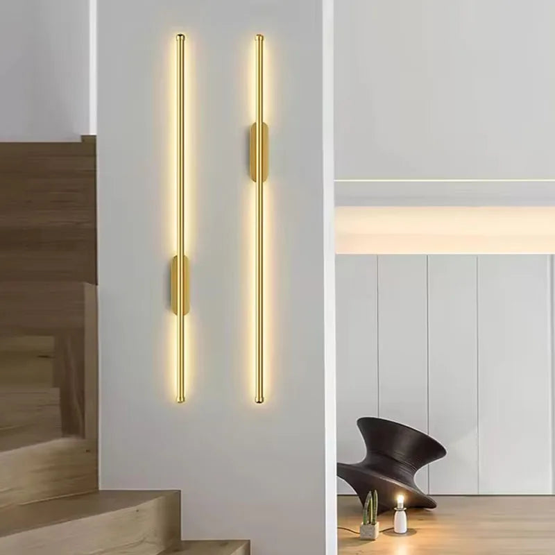 Lámpara de pared interior dorada y negra moderna, luz LED, recargable por USB con tricolor regulable, no requiere perforación, lámparas de pared